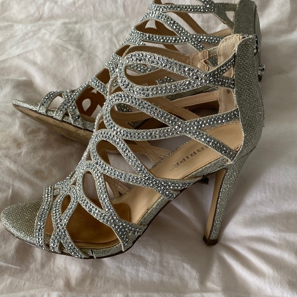 Glitter nigh heels like new